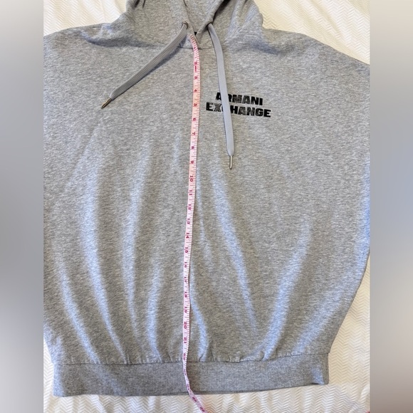 ARMANI EXCHANGE Gray Oversized Sweat Hoodie - Picture 6 of 9